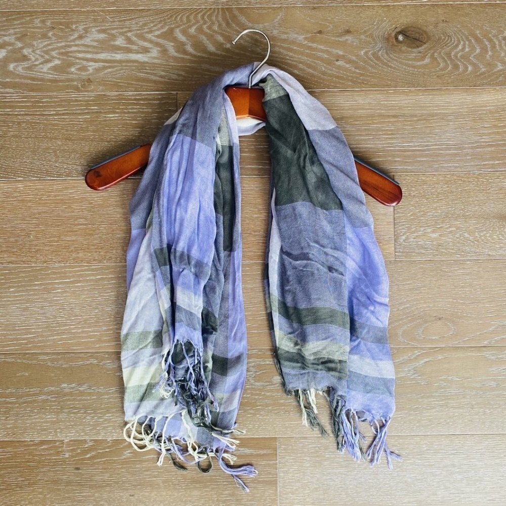 Tarnish Plaid Scarf | Purple